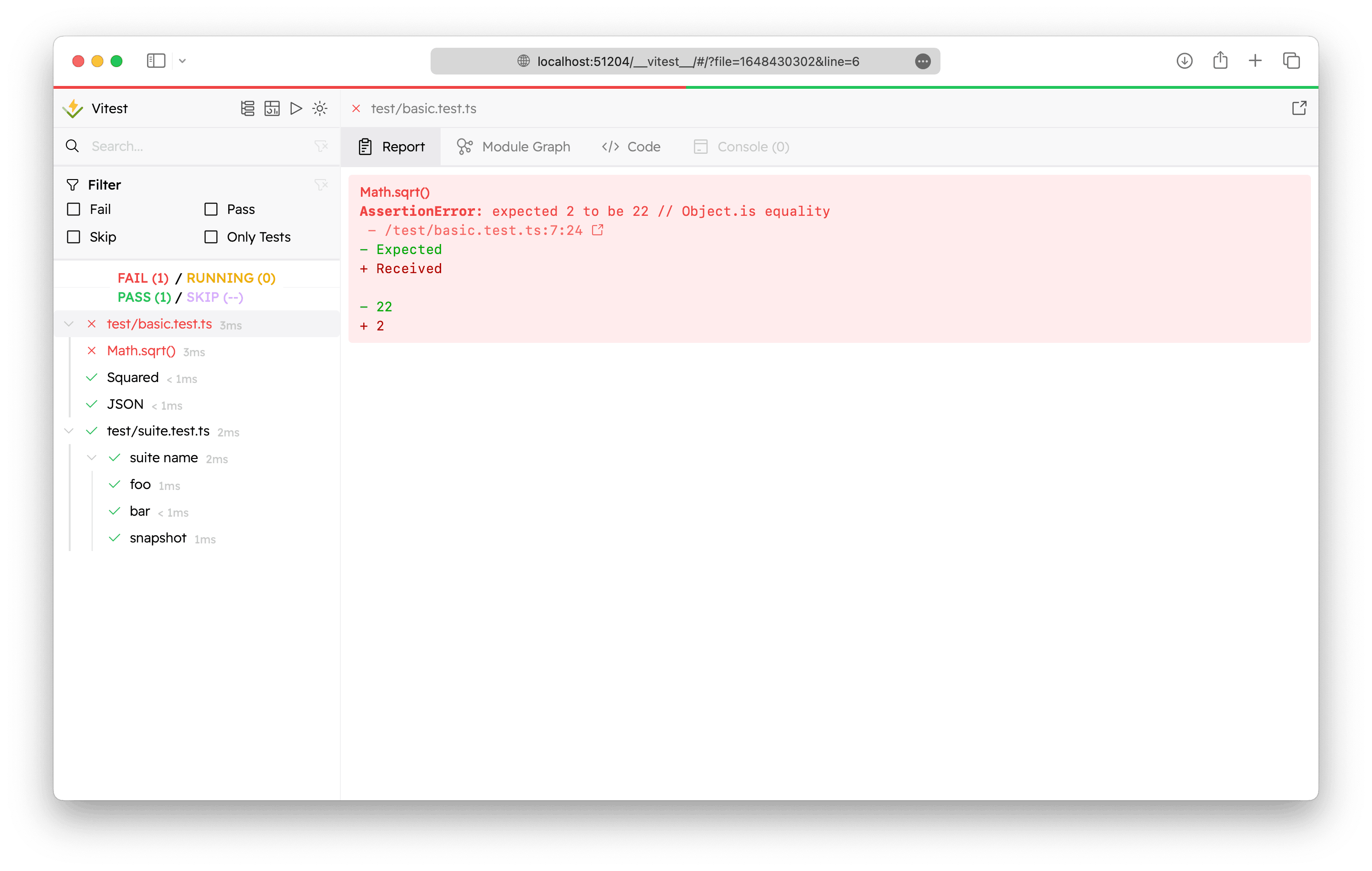 Vitest UI
